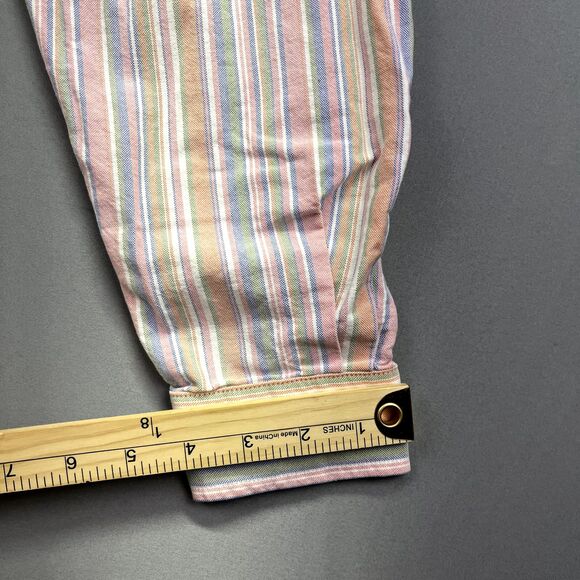 L.L. Bean Pastel Striped Button Down Shirt Sz‎ M Women's Cottagecore Farmhouse - Picture 8 of 11